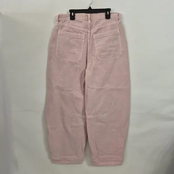 Universal Thread Womens 10 Pink High Rise Easy Barrel Cotton Zip Up Jeans Pants - Picture 9 of 15